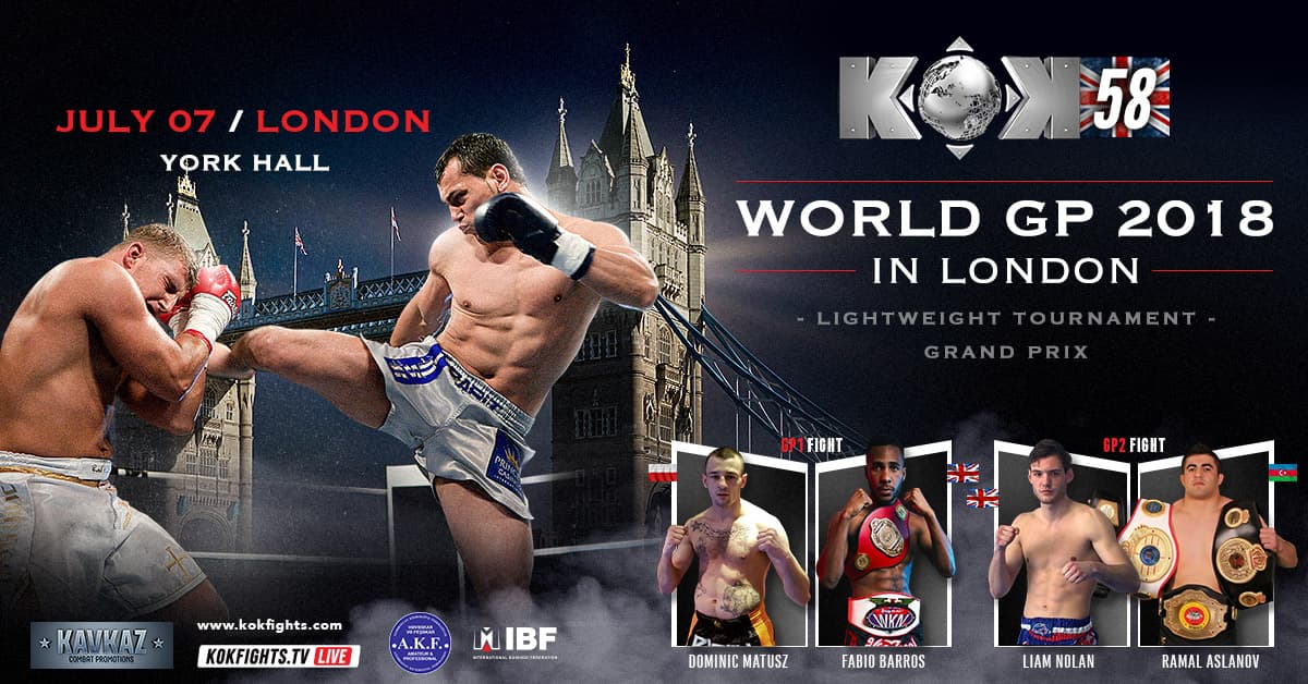 KOK’58 WORLD GP IN LONDON 07.07.2018 event poster