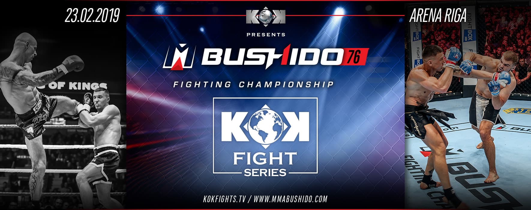 KOK Fight Series & MMA Bushido Fighting Championship event poster