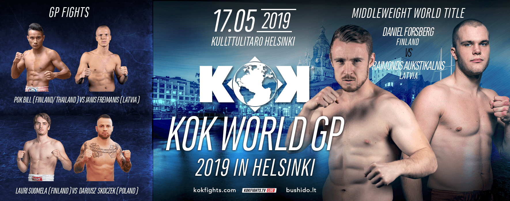 KOK’71 World GP in Helsinki 17.05.2019 event poster
